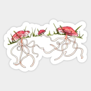 Mushroom Family Love Sticker